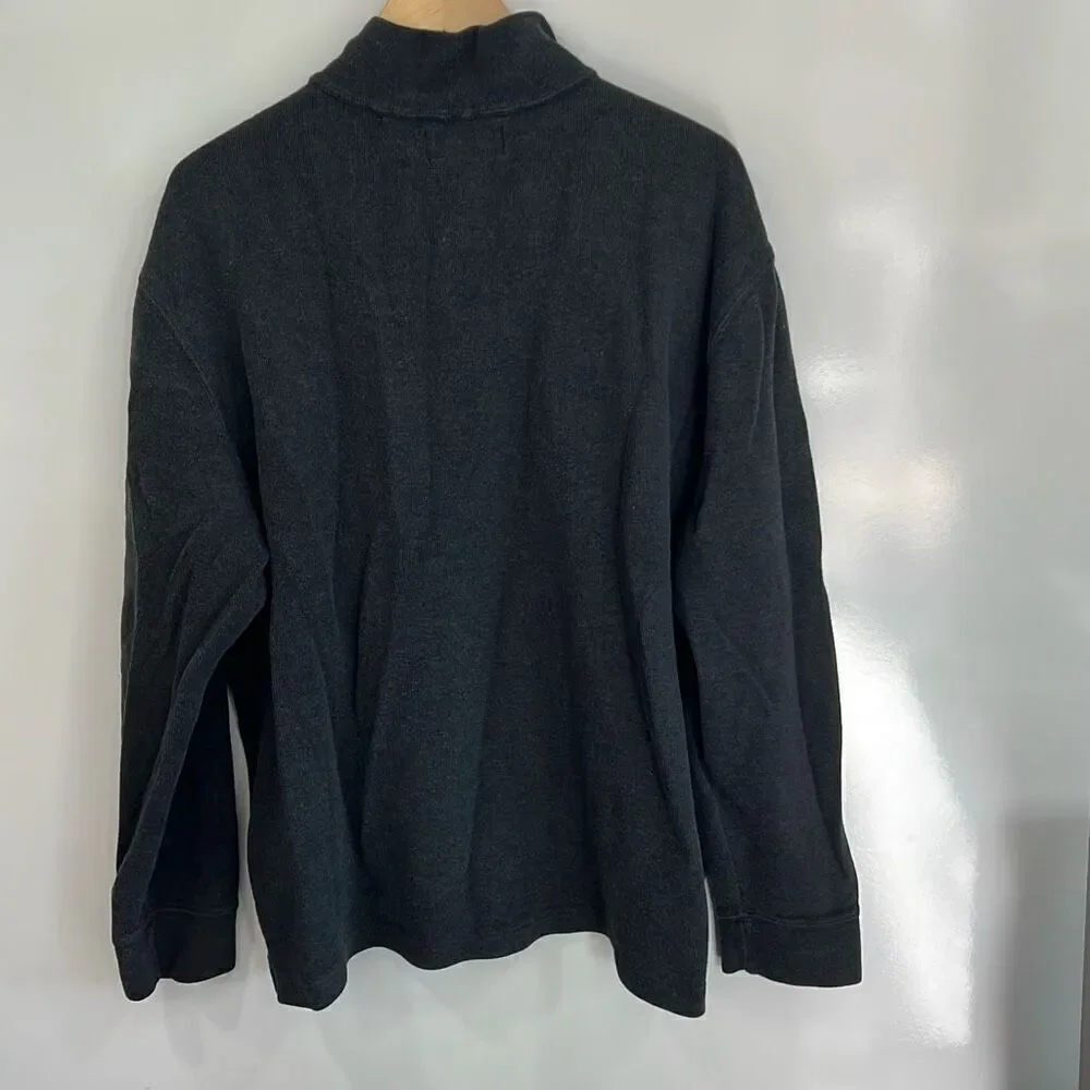 Polo Ralph Lauren XXL gray 1/4 zip cotton sweater